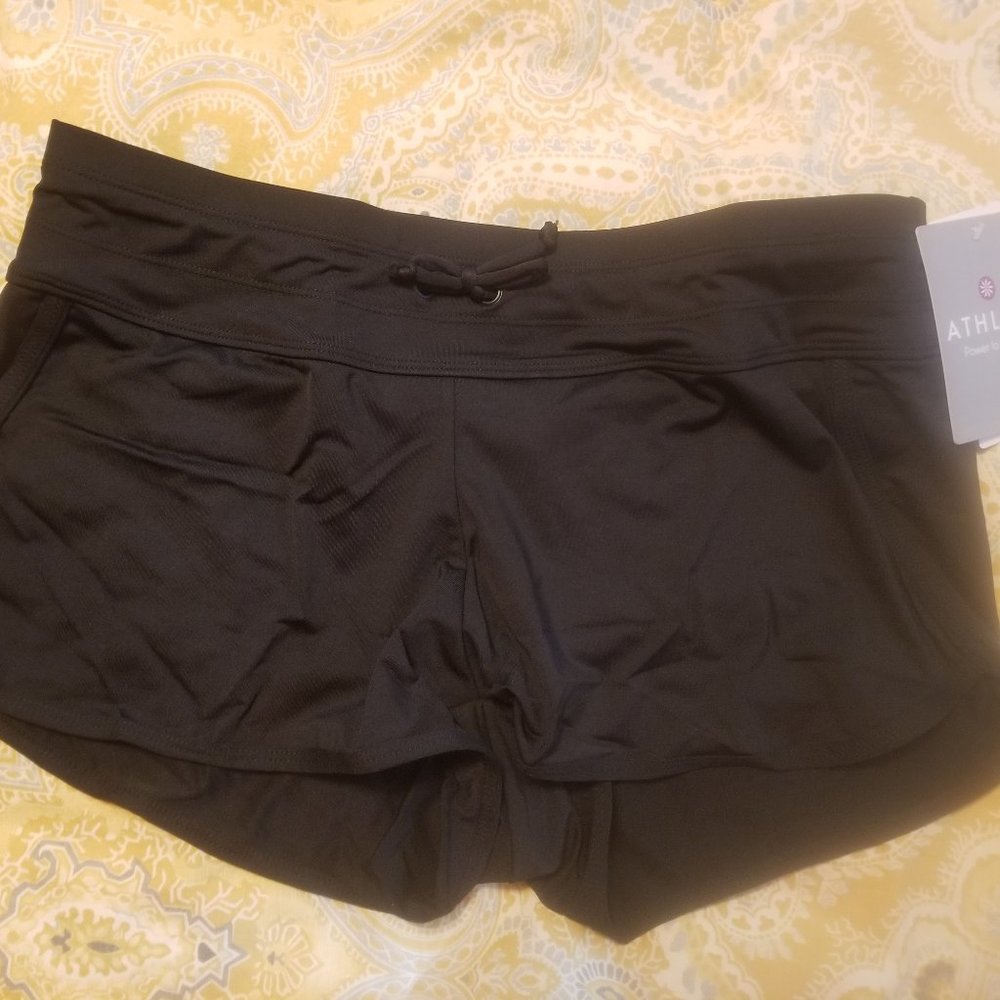 Black Athleta Kata Swim Shorts, size S, NEW